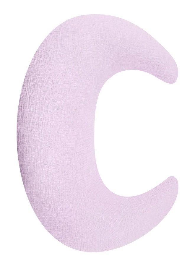 SWESEN Nursing Pillow Cover, Soft Removable Cover for Breastfeeding Pillows, Pillow Slipcover for Baby Boys and Girls, Comfortable & Breathable, Purple, Washable (Only Cover) - Image 1